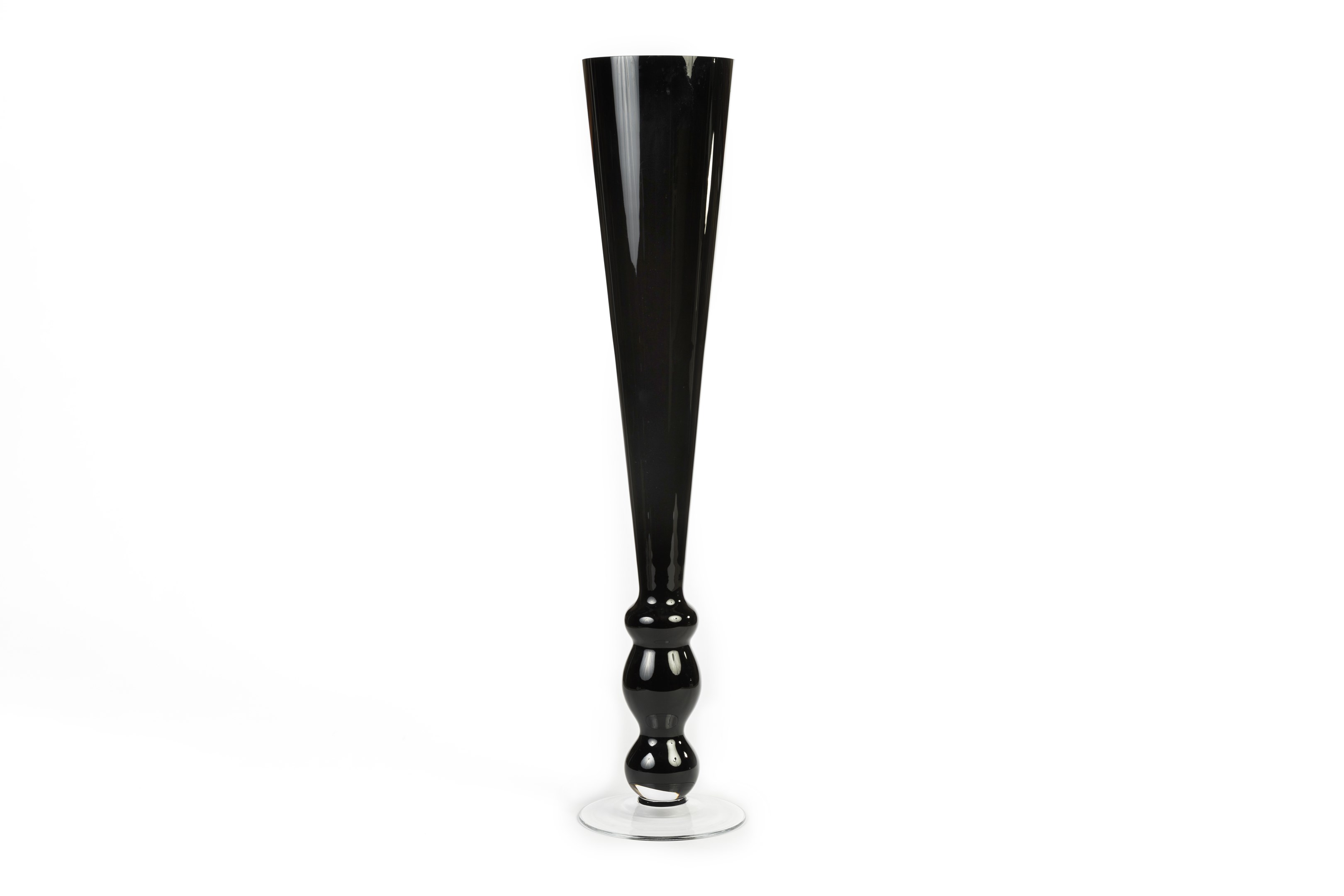 Black Tall Conical Vase
