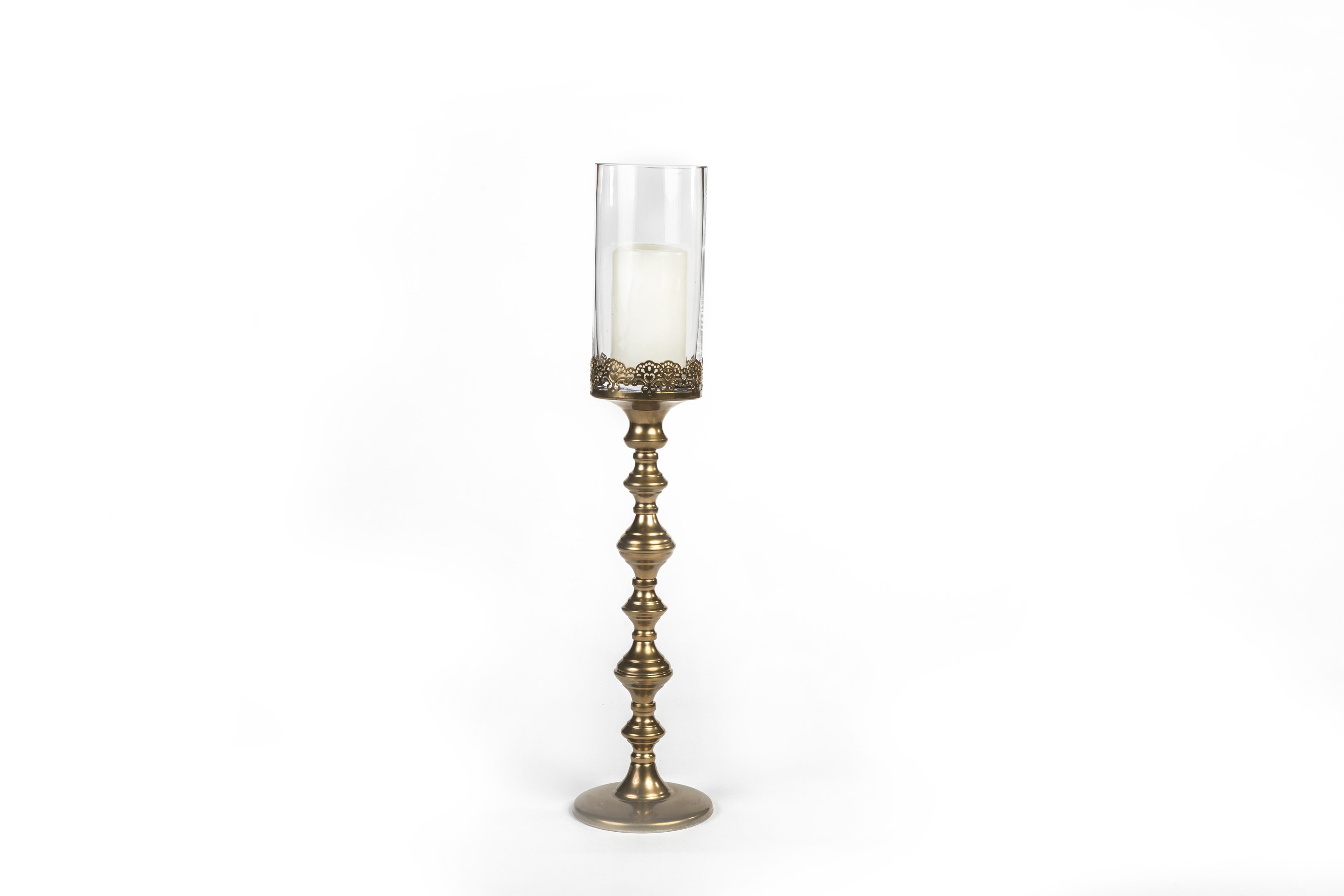 Tall Gold Pillar Holder