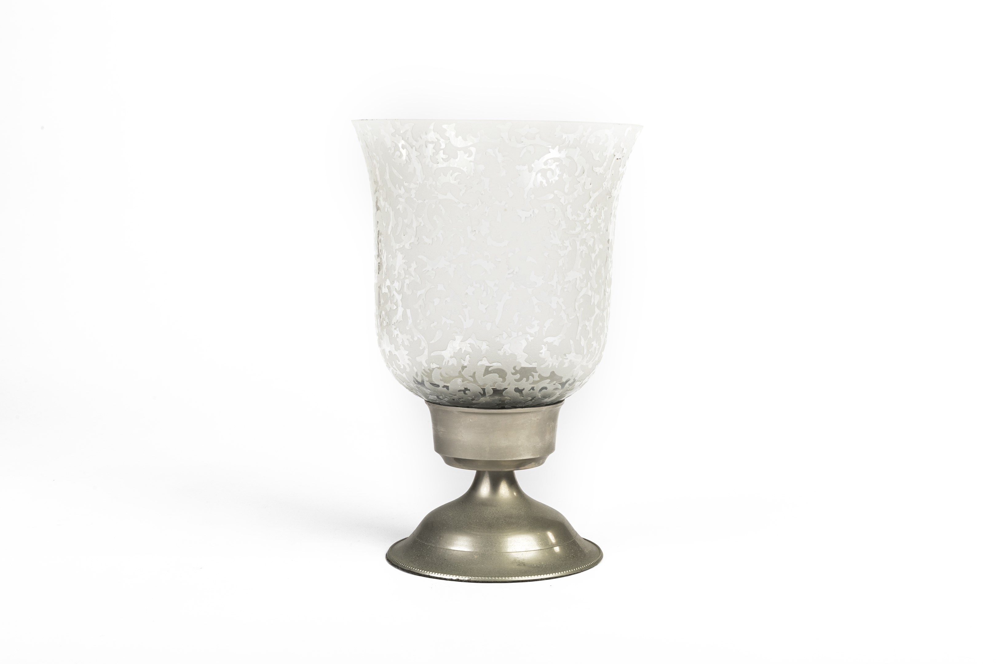 Silver Hurricane Candle Holder 