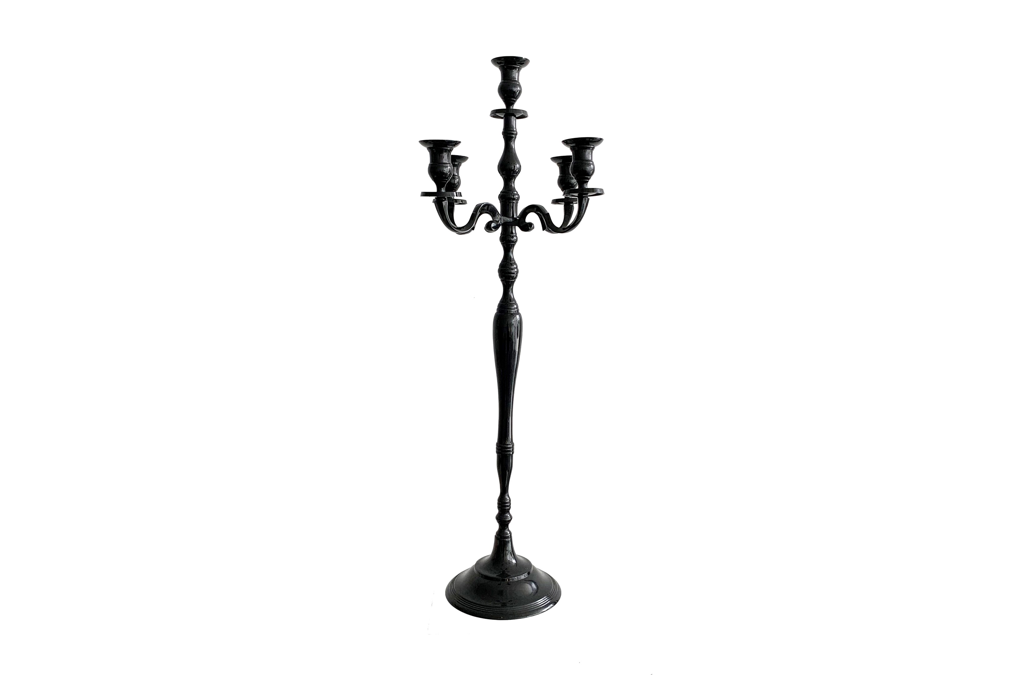Black 5 Arm Candelabra 