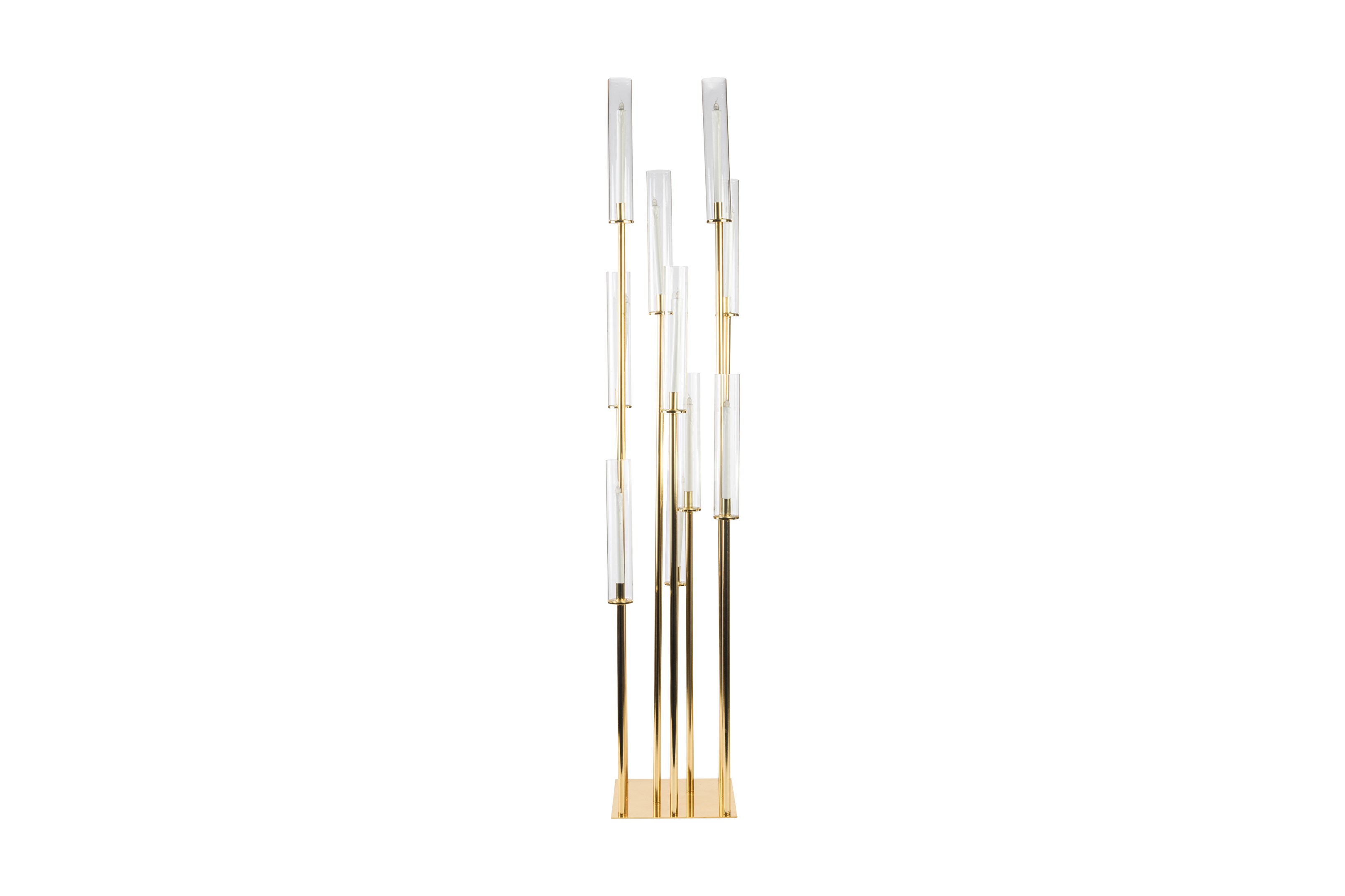 10 Arm  Luxe Candelabra Gold