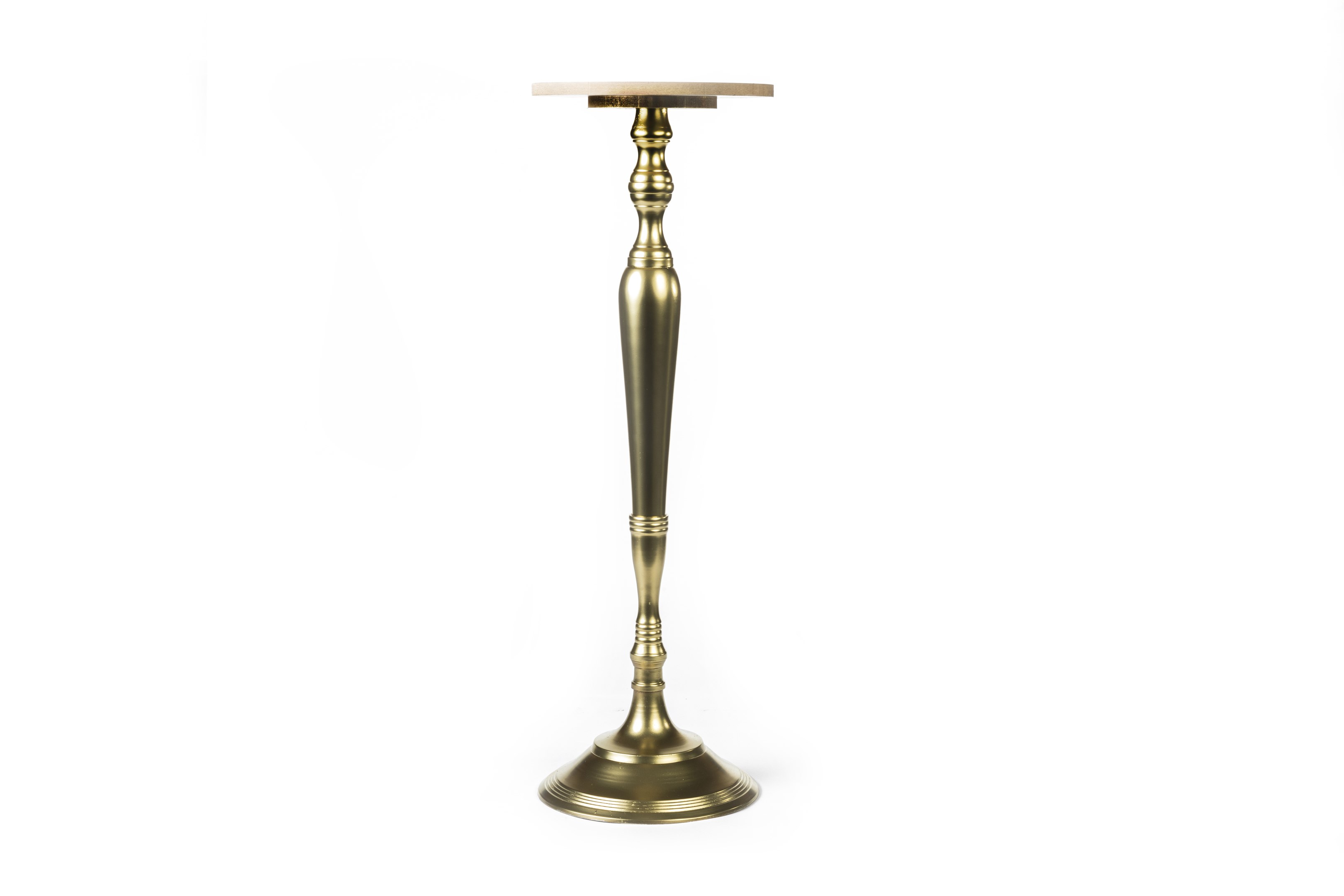 Short Gold Ornate Floral Stand 