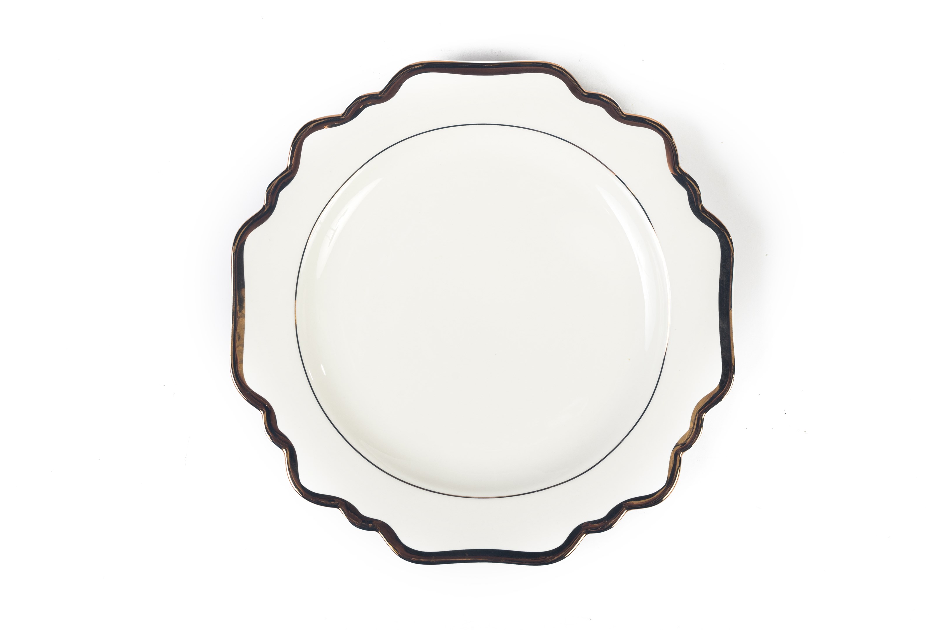 Rose Gold Sunflower Dinner Plate