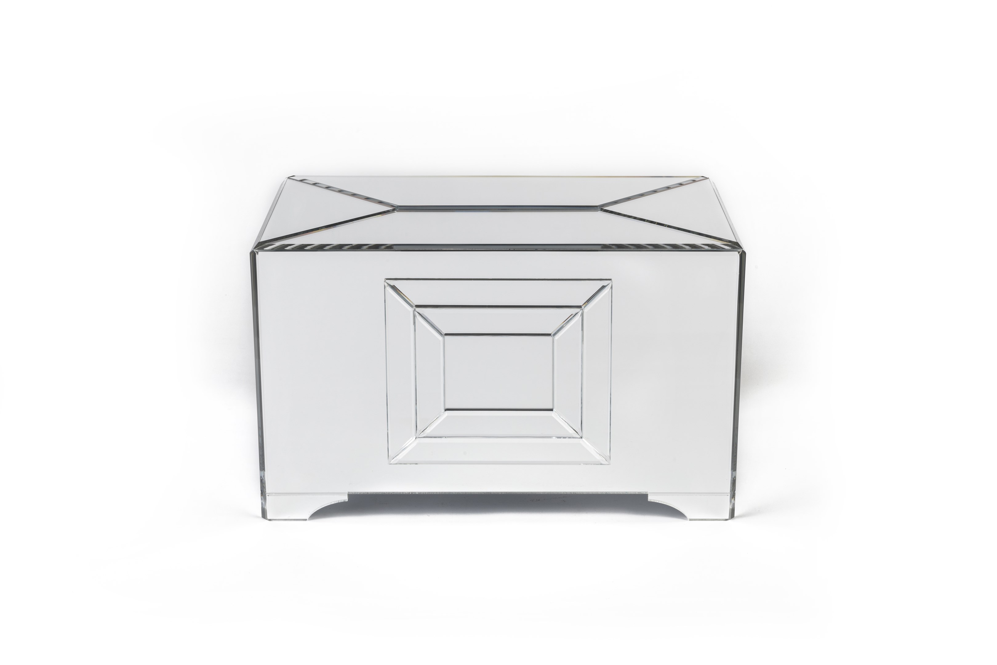 Mirror Wishing Box Silver Rectangle 