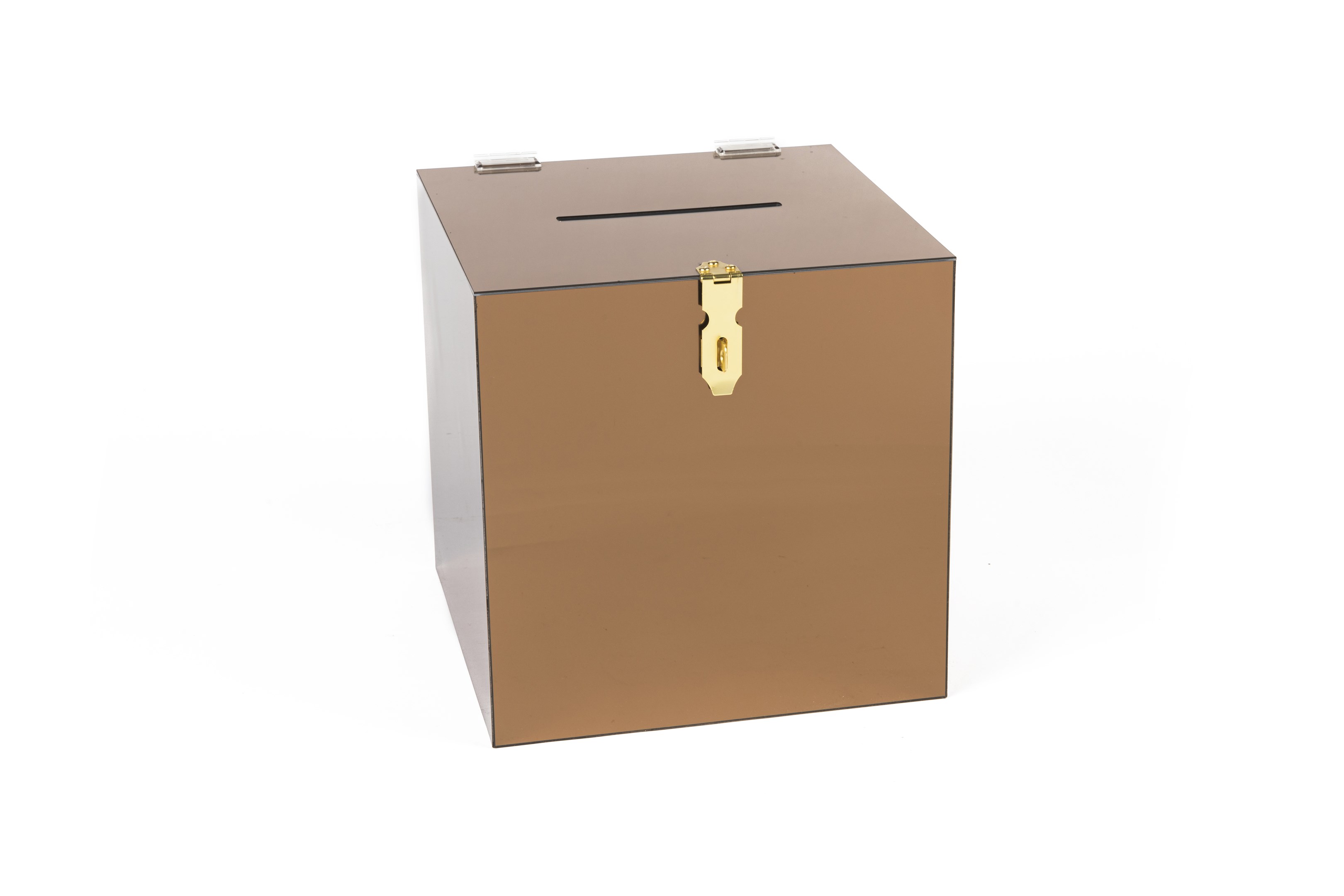 Square Brass Mirror Wishing Box