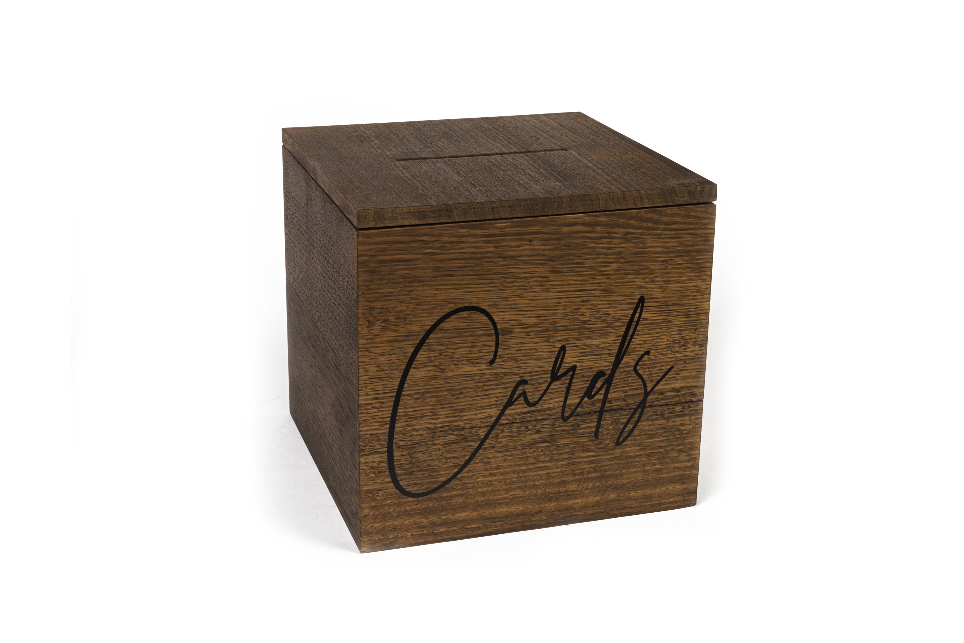 Square Dark Wood Grain Wishing Box