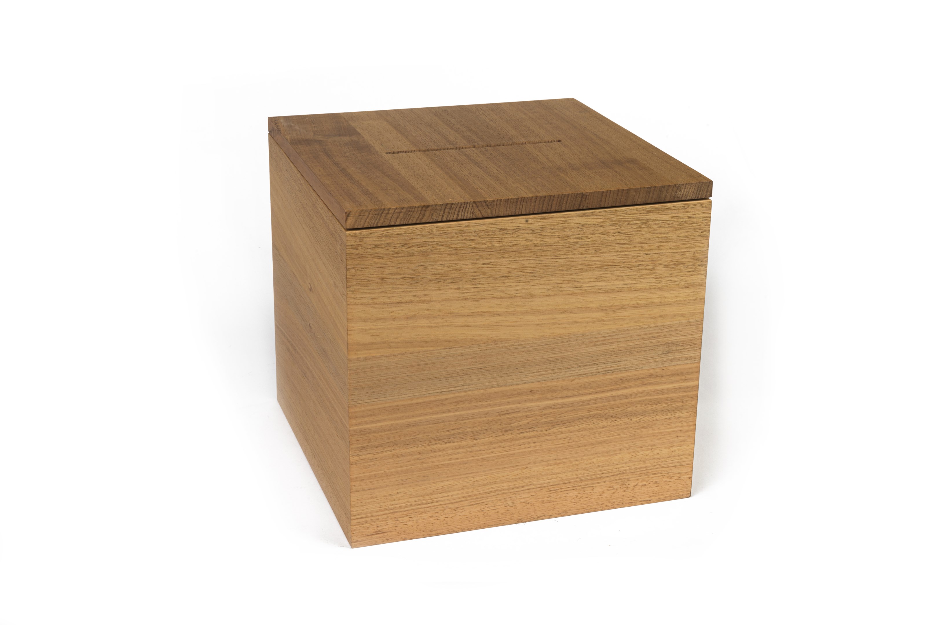 Square Light Wood Grain Wishing Box