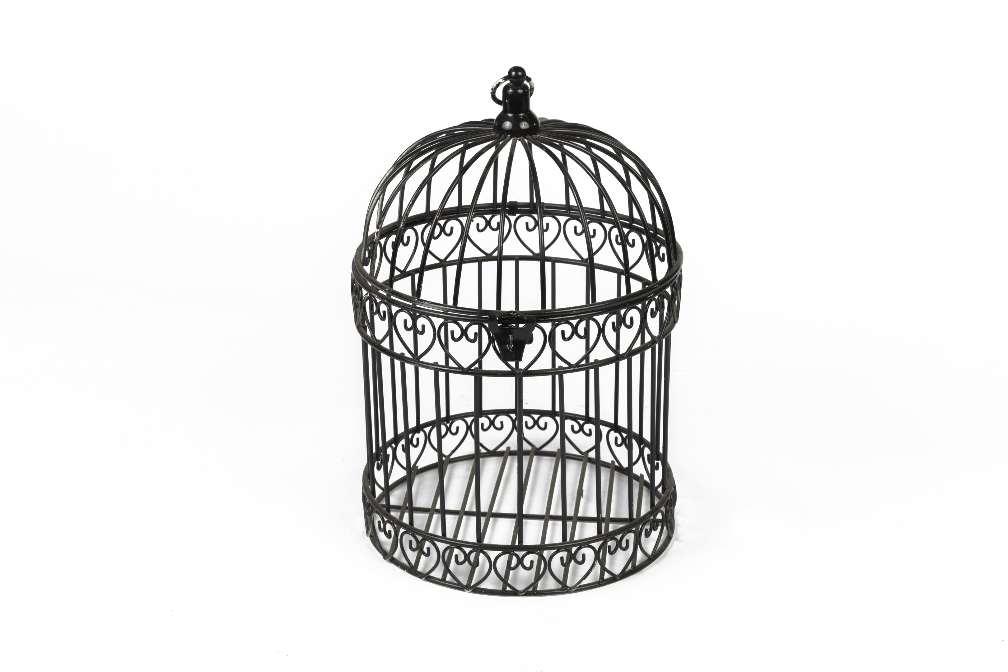 Black Heart Bird Cage 