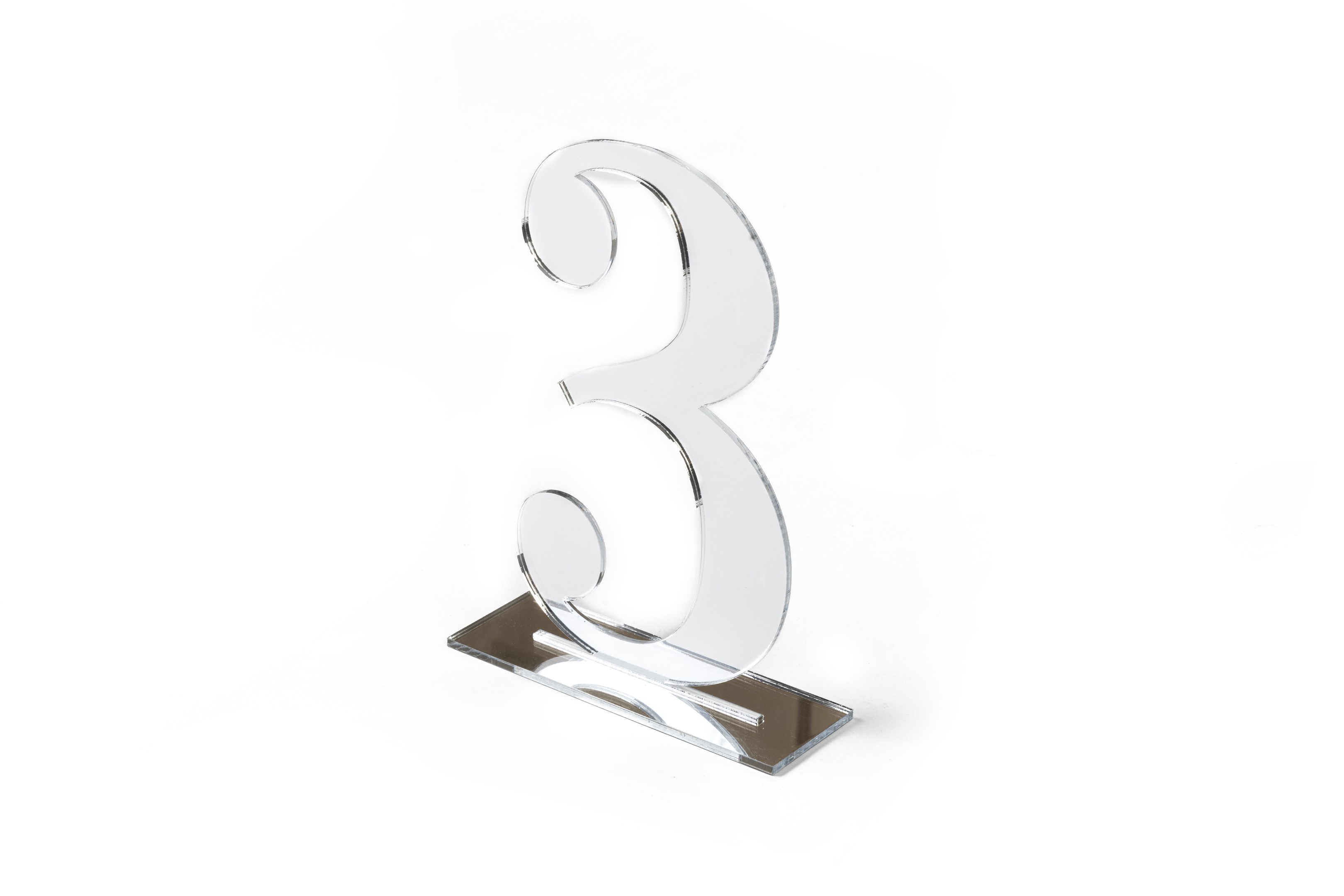 Silver Acrylic Table Numbers