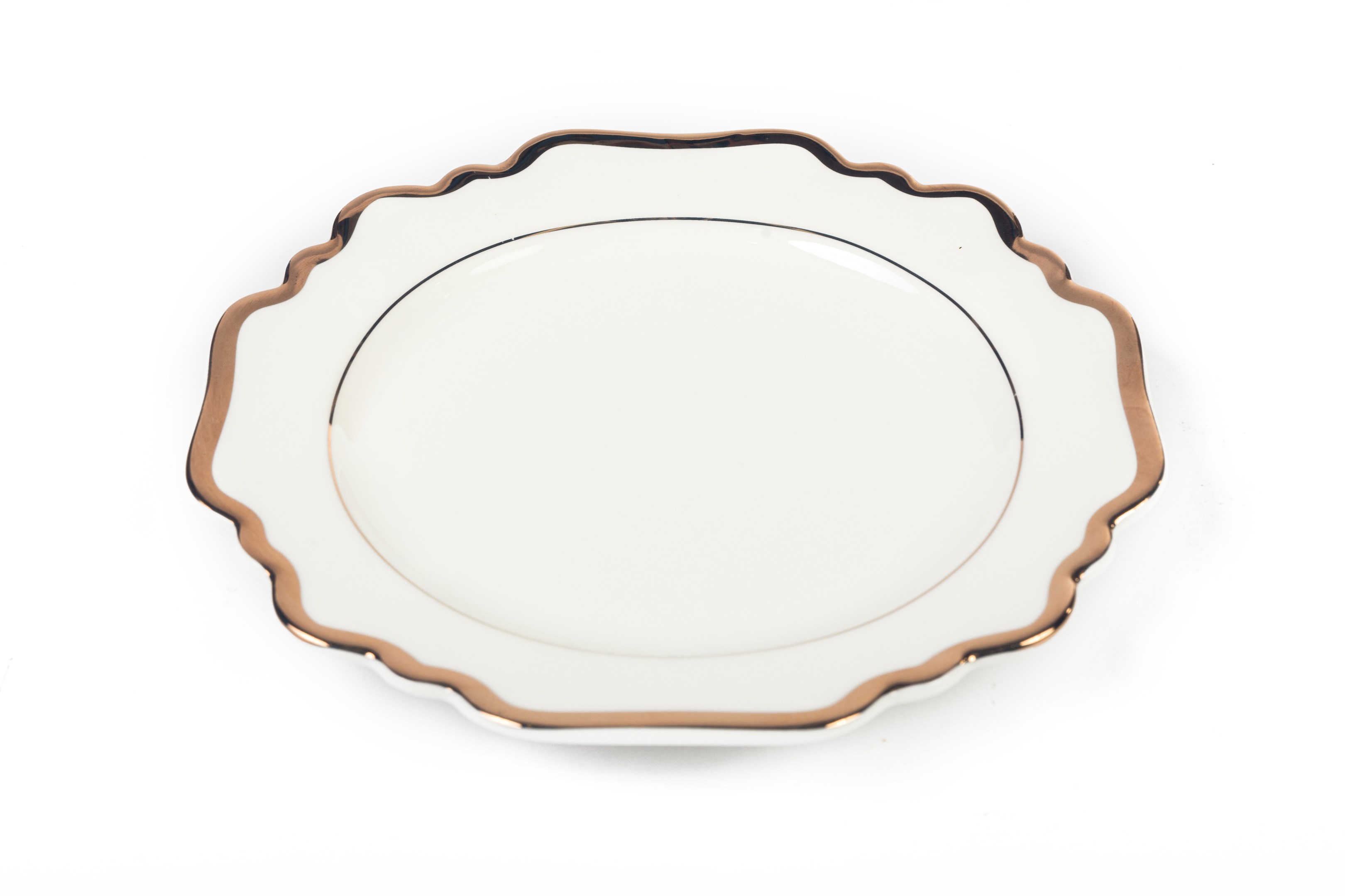 Rose Gold Sunflower Entree Plate