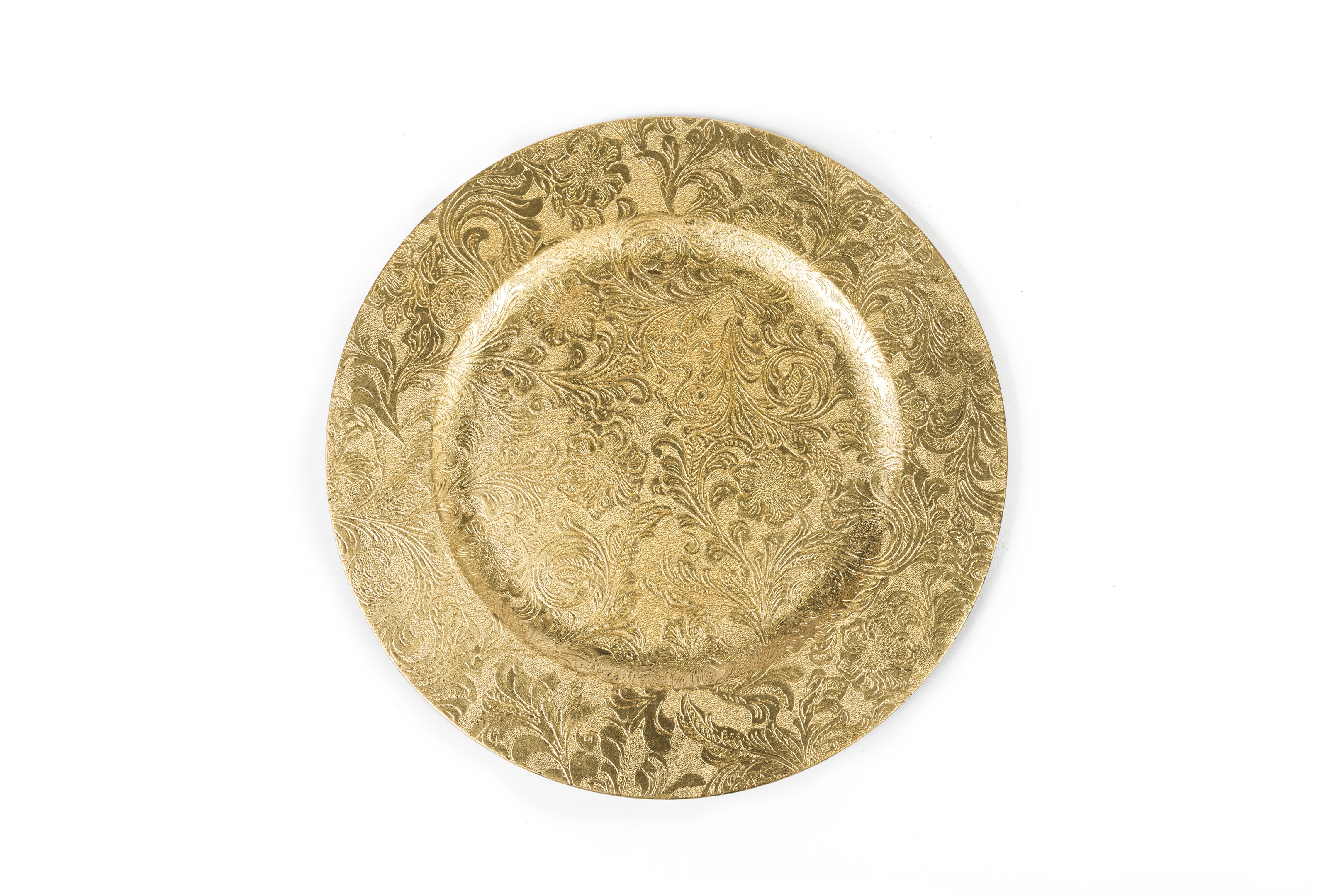 Gold Swirl Melamine Charger Plate