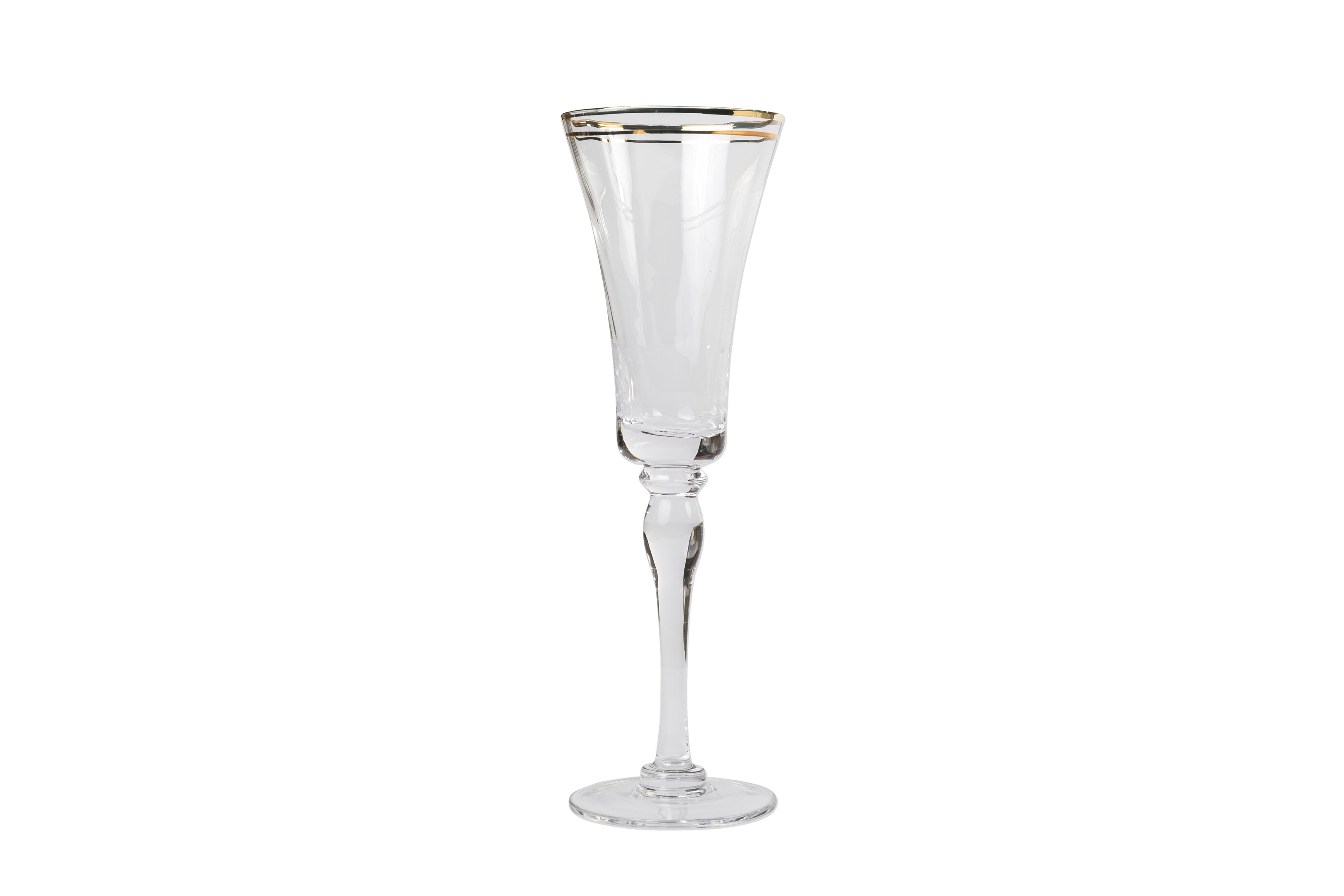 Gold Rim Champagne Flute