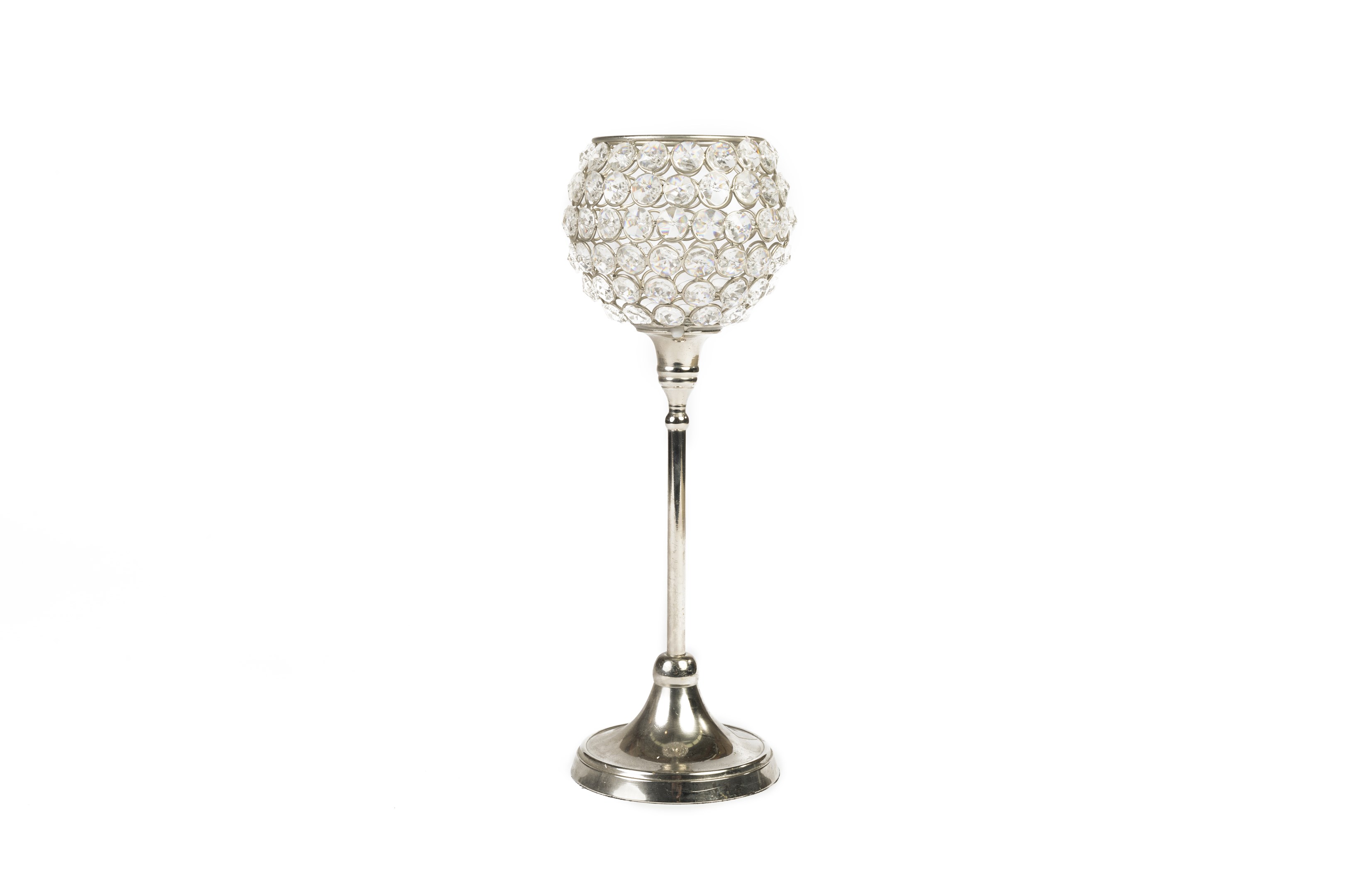 Crystal Bling Goblet Tealight Holder Short