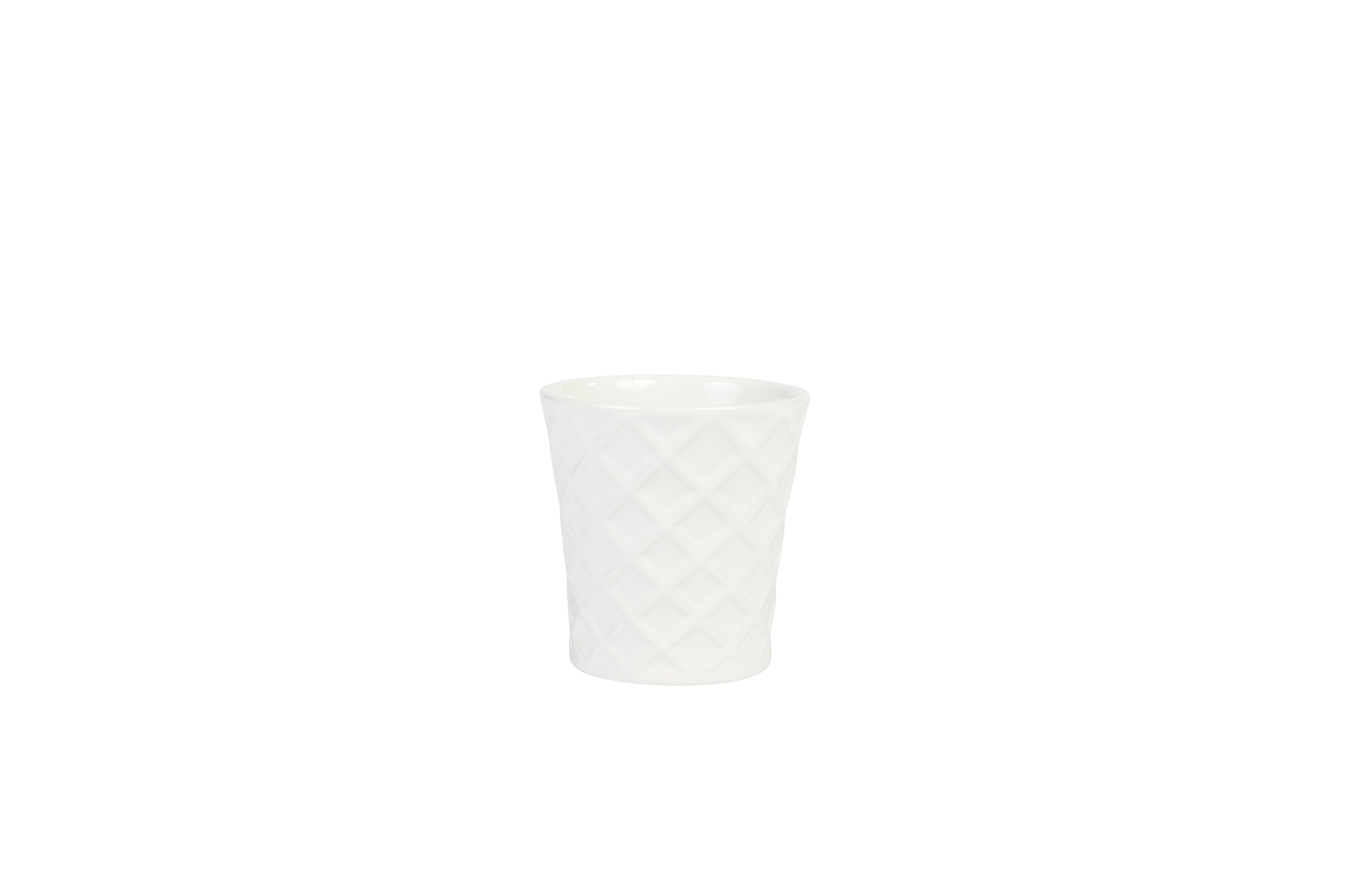 Mini White Ceramic Pot 