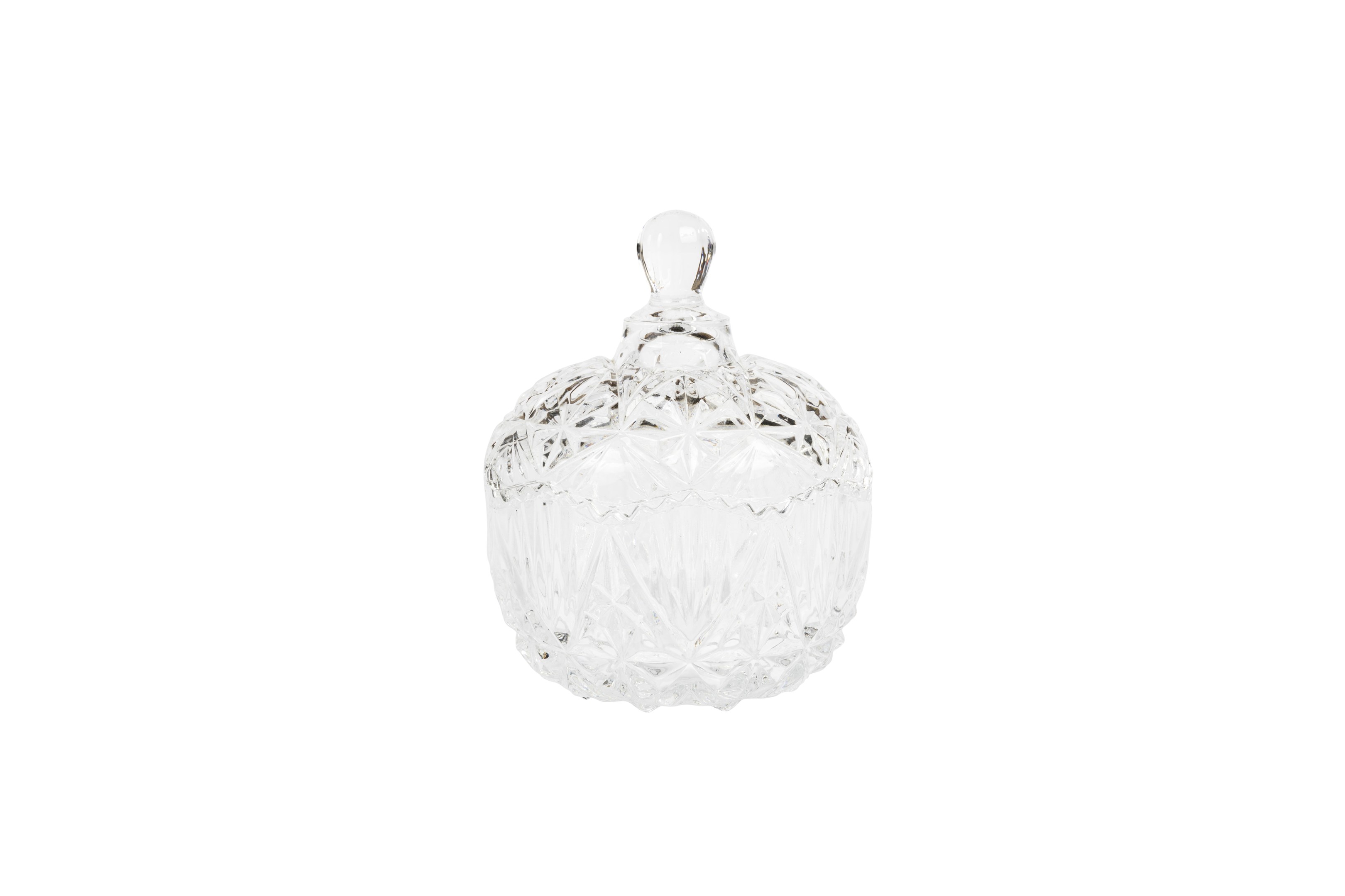 Small Crystal Sugar Bowls w/ Lids