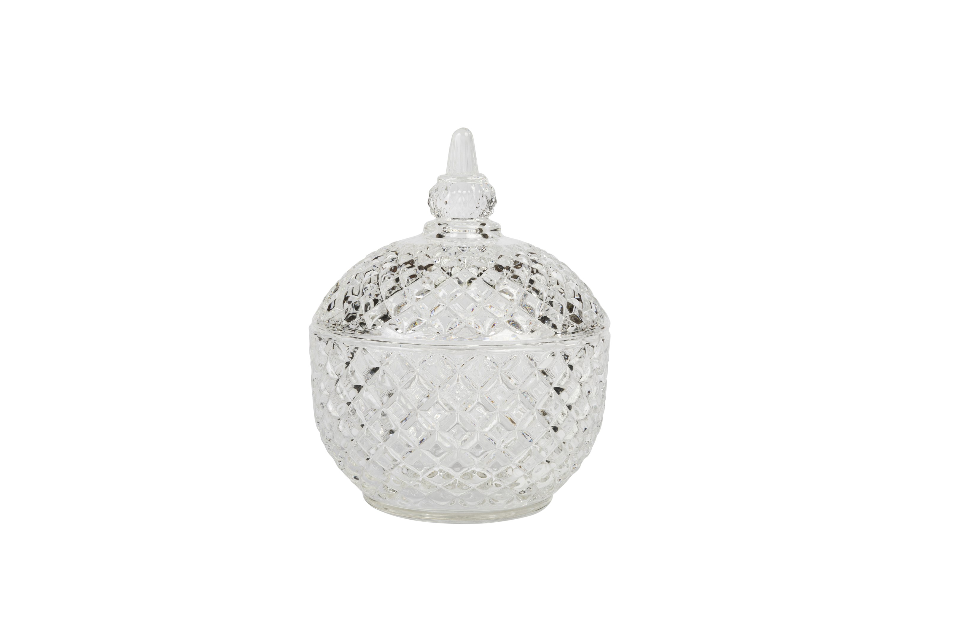 Deluxe Small Diamond Bowl w/ lid GLA744